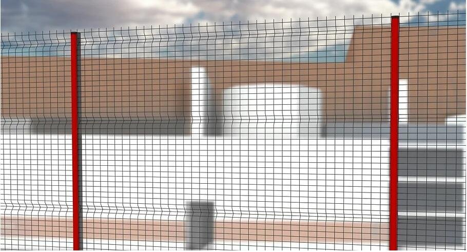 Low security clear view fencing installation example