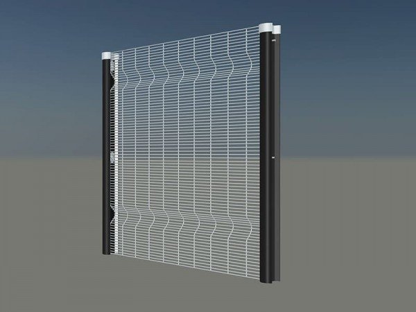 Clear View security fence panel showing rigid welded mesh construction and open visibility