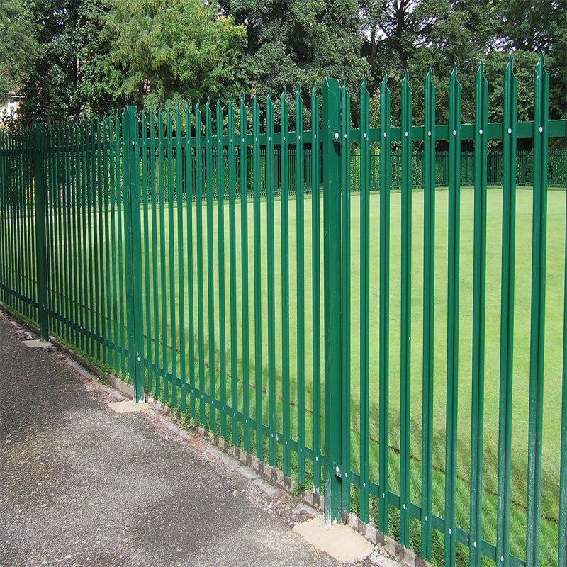 Protective coated steel palisade fence profile comparison
