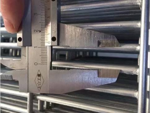 358 clear view security fence panel showing welded wire construction