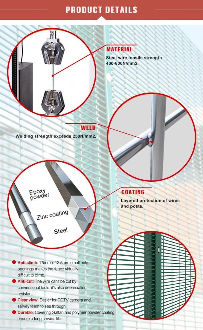 Original BMP welded security fencing reference showing close mesh and fence construction details