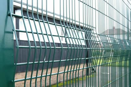 Paladin fence mesh with alternating 12.5 by 50 and 50 by 50 millimetre apertures