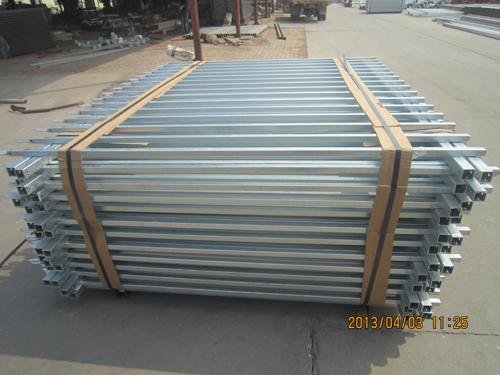 Steel security fence panel finish example
