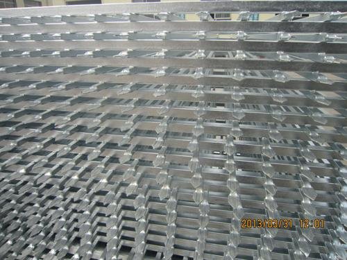Tubular steel perimeter fencing panel example