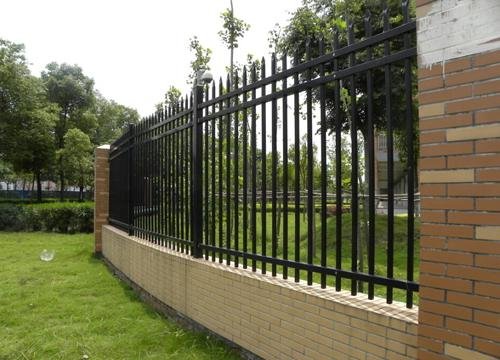 Steel fence panels and matching security fence appearance