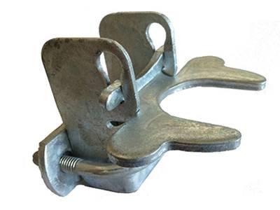 Galvanised steel dog kennel gate latch for tubular chain link frames