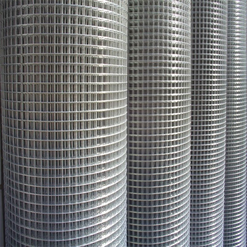 Galvanised welded steel mesh photograph illustrating a wire grid product