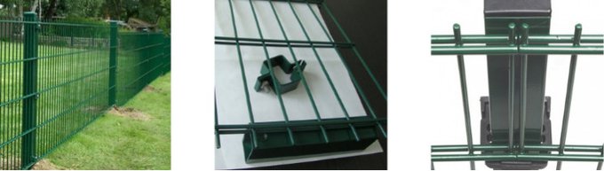 Double wire fence sample showing welded mesh and paired horizontal reinforcing wires