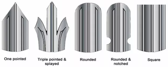 Palisade steel fence pale head profiles showing security and decorative options