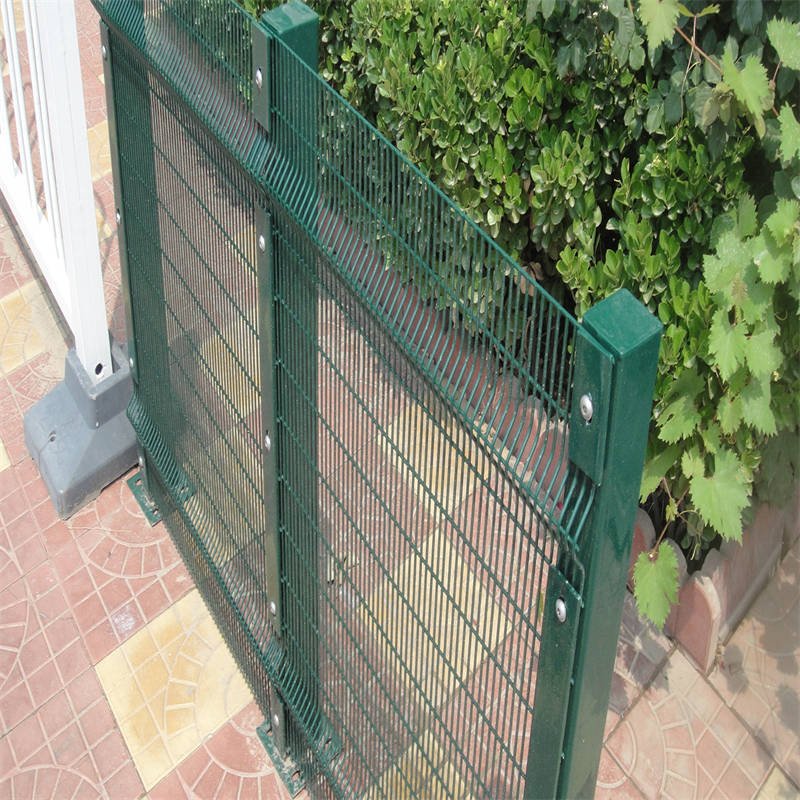 Clear view security fencing product photograph showing welded steel mesh construction