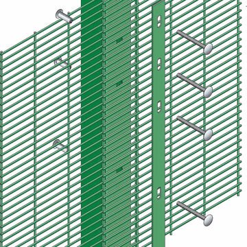 Clear view fencing panel photograph illustrating a steel security fence product