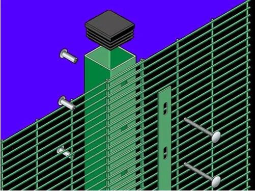 Clear view welded steel fence product reference for security boundary applications