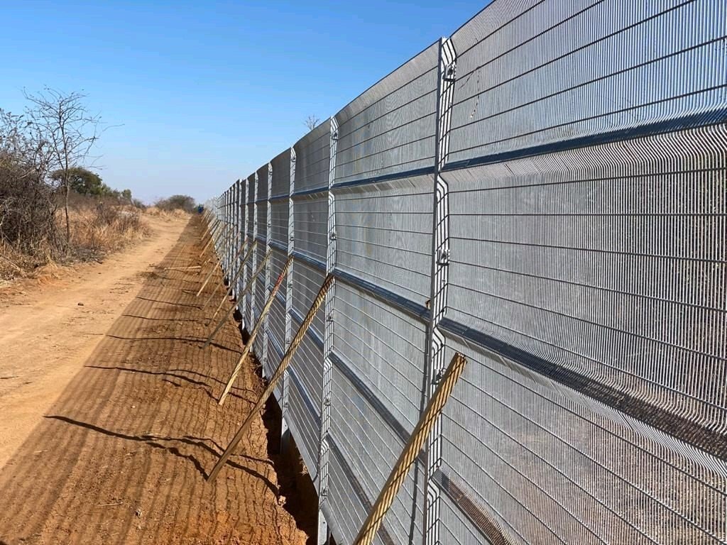 Clear view fencing panel installation for perimeter security
