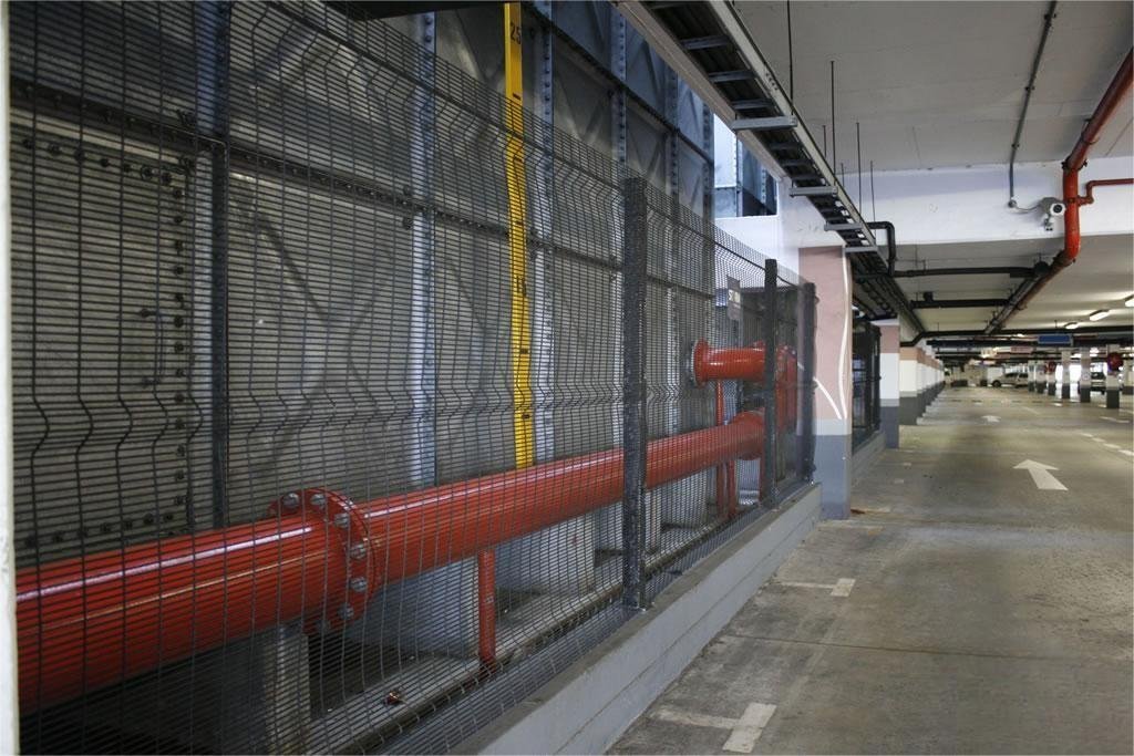 Clear view fencing steel panel and protective finish