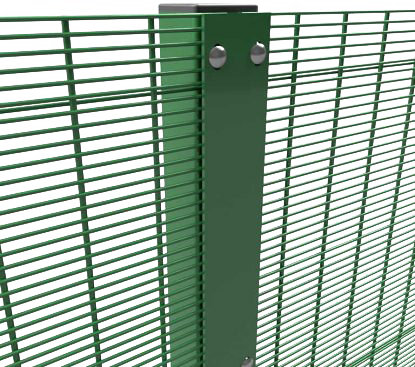 358 welded security mesh sample showing the close rectangular pattern for anti-climb fencing