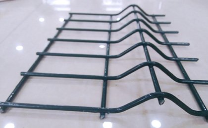 Welded wire fencing panel reference showing the regular mesh grid for a Nylofor 3D fence project