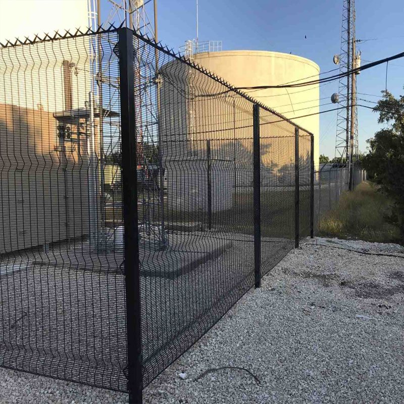 Clearvu anti climb fence welded steel mesh panel for high security perimeter installations