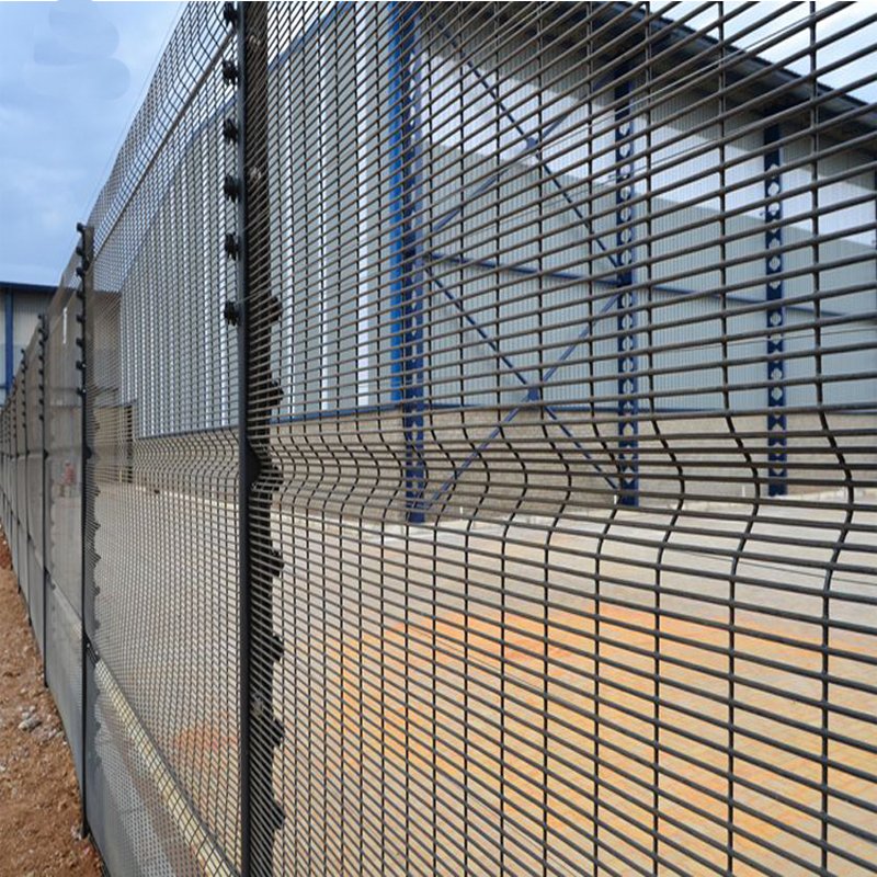 BMP anti-climb steel mesh panel reference with security topping or fastening details