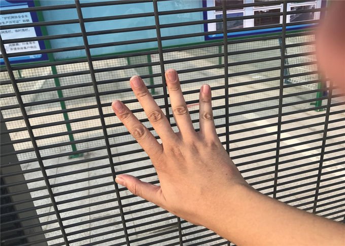 Original close-view photograph of 358 anti-climb fence mesh panel and protective finish