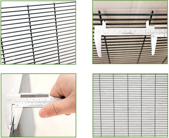 Original BMP fence panels factory photograph showing welded mesh production reference one