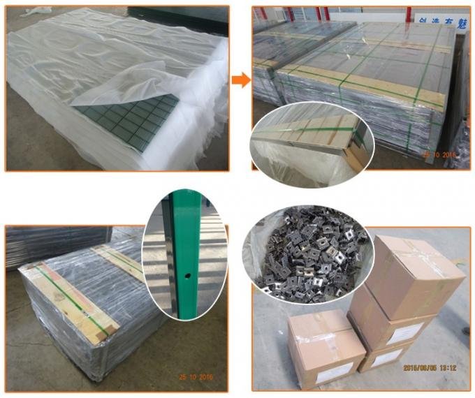 Original BMP galvanized security fence loading and packaging photograph
