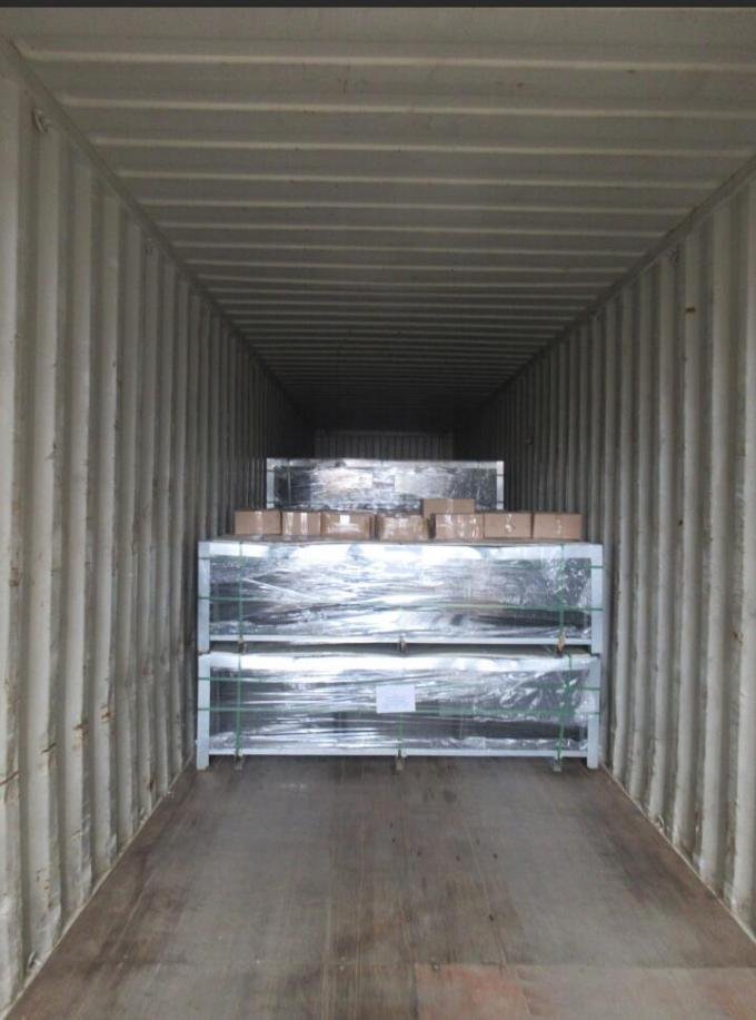 Original BMP security fencing container preparation and protected panel shipment photo