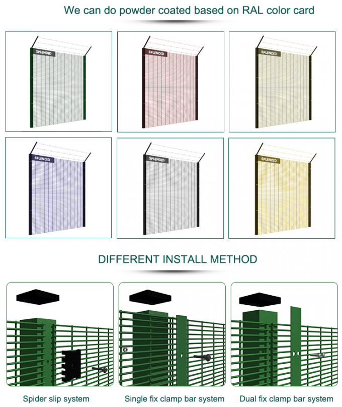 BMP original 358 security mesh fence manufacturers project photo with fence installation reference
