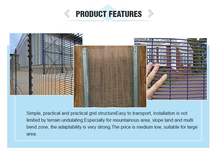 Original BMP clear view fence close mesh product photograph for security fencing