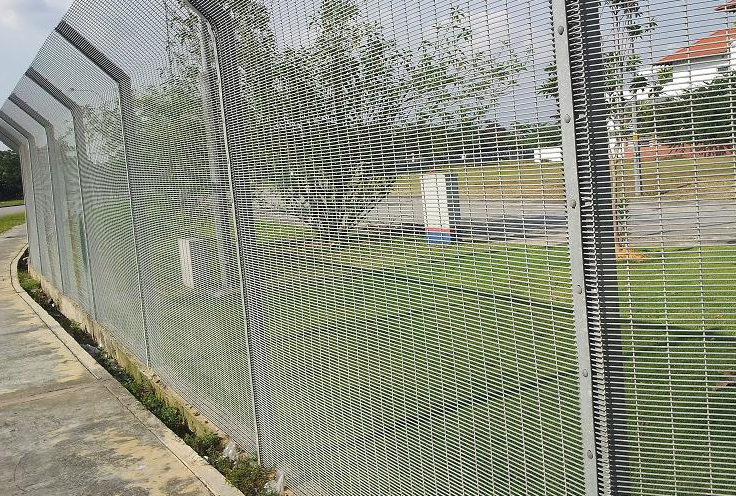 ClearVu perimeter fencing reference image illustrating a welded mesh security system