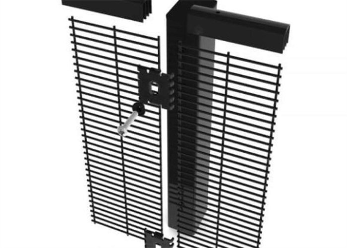 High-security 358 welded mesh fencing reference showing rigid anti-climb panel construction