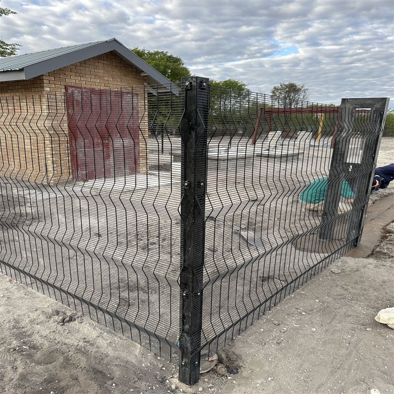 Clear View security fence product reference showing a welded panel design