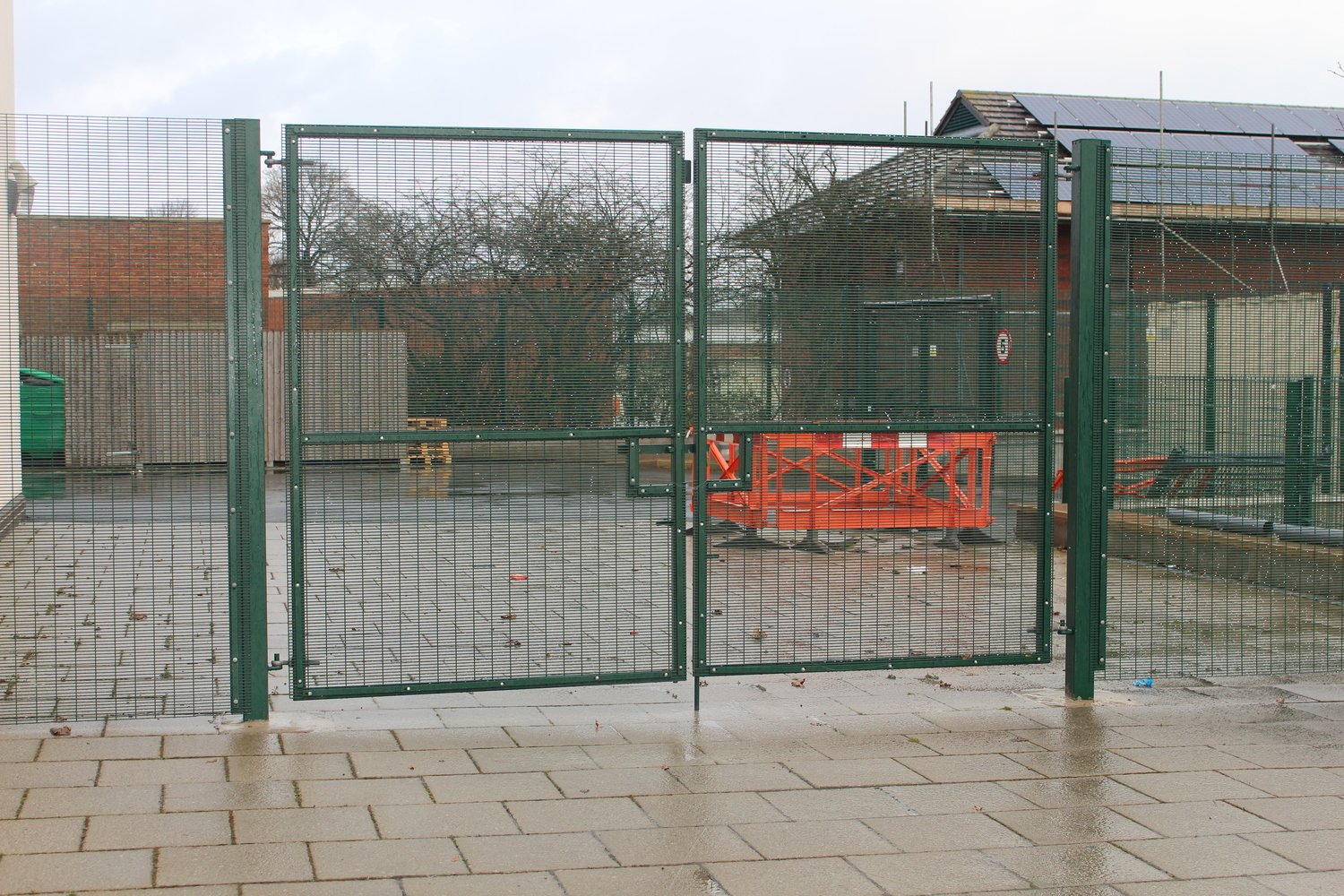Clear View Fence Pictures of a vehicle access gate for a security fencing system