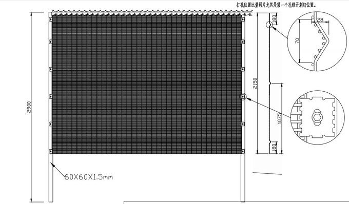 Steel wire mesh security fencing inspection before export packing