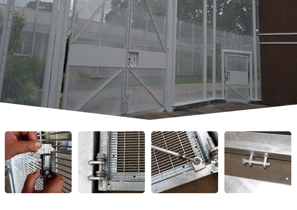 Clear view fence Boksburg welded 358 security mesh panel showing anti-climb construction