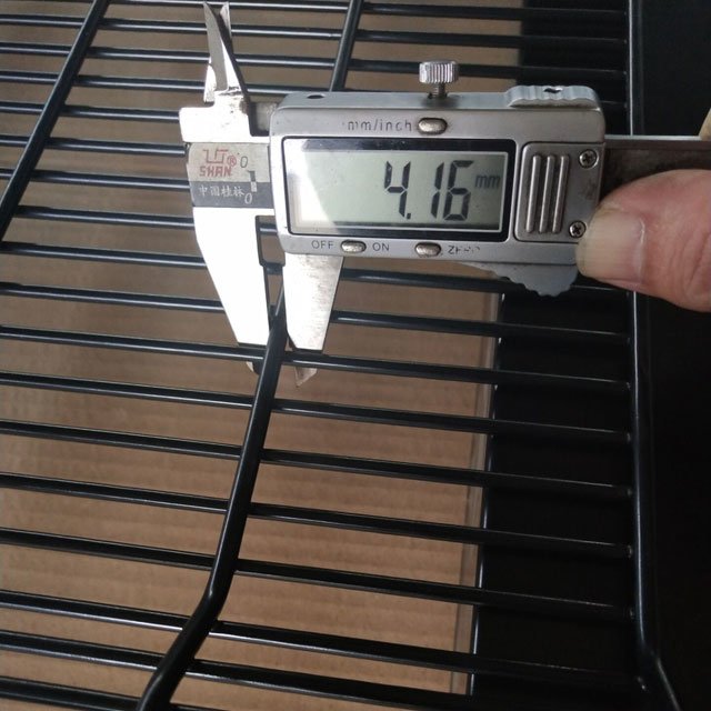 Anti-climb security mesh fencing product reference showing welded steel wire panel