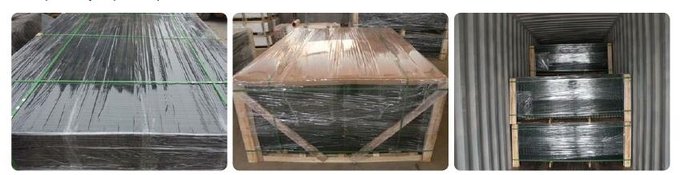 358 welded security fence panels prepared for export packing and shipment
