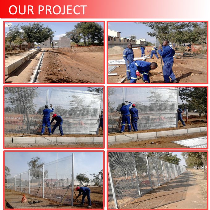 358 anti-climb welded mesh fence project reference showing perimeter installation and security panels