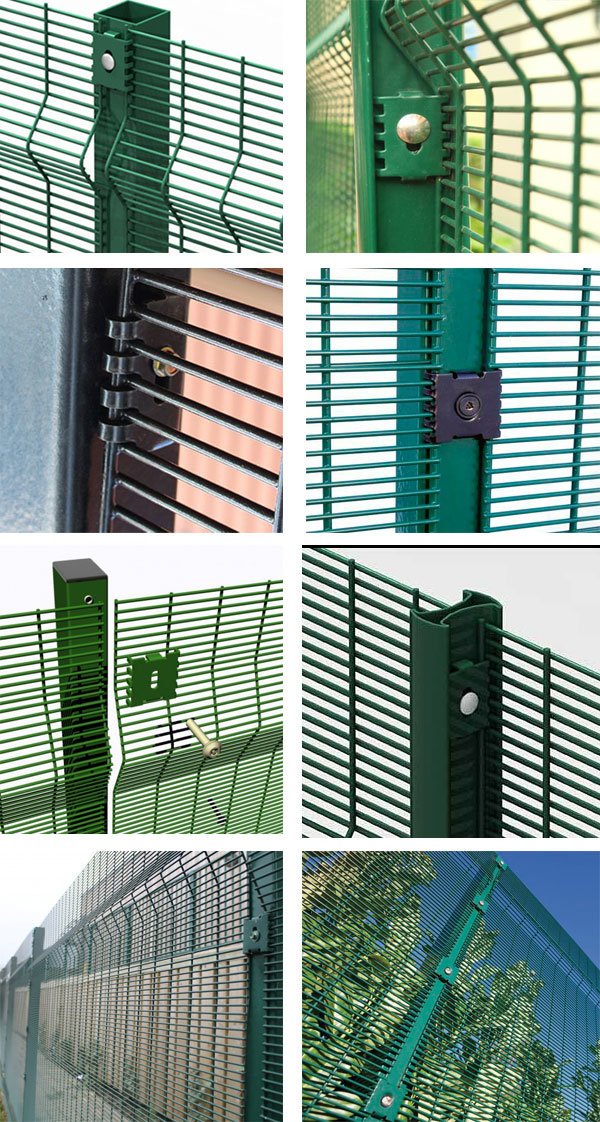 358 security mesh clips and anti-climb fence fixing components for steel posts