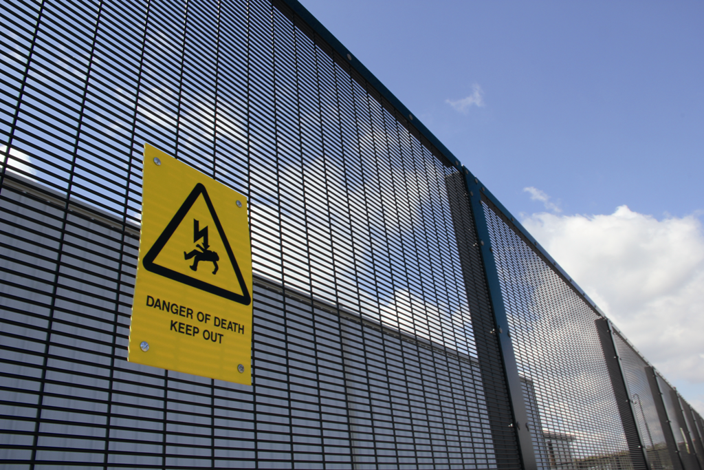 358 Prison Mesh Fencing welded steel security panel with narrow openings for prison and industrial perimeter protection