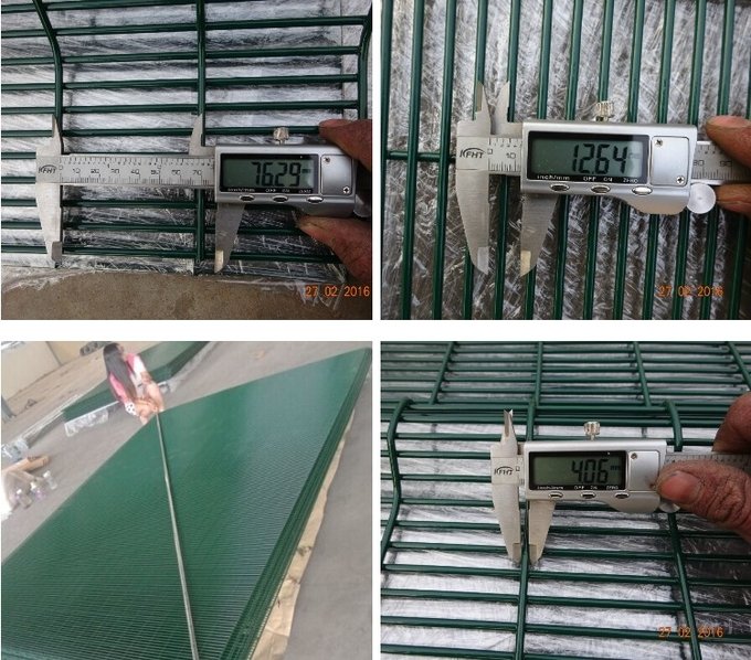 ClearVu fence powder-coated welded mesh panel after protective finishing at the factory