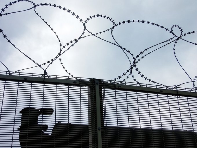 ClearVu invisible wall security fence featuring close welded mesh and open perimeter visibility