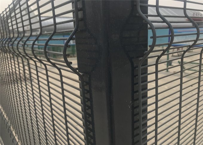 Palletized security fence panels prepared for export shipment