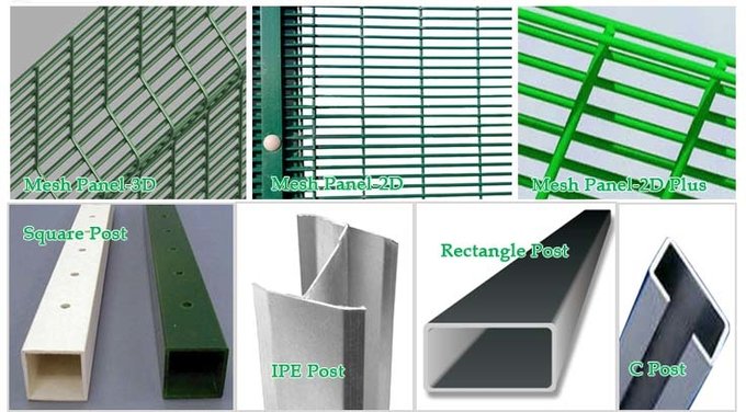 358 Welded Mesh security fencing product with protective steel coating