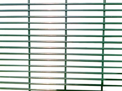 358 security welded mesh fencing panel with green finish