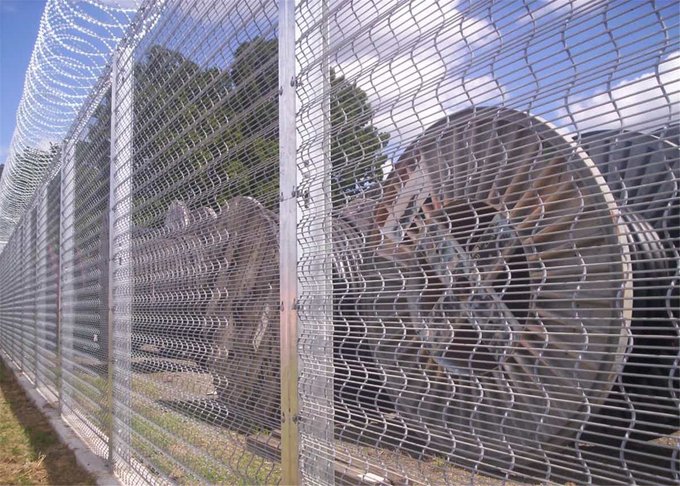 Galfan 358 mesh high security welded panel structure reference