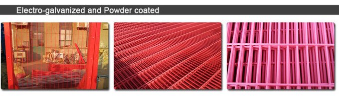 Clearview security fencing panel and anti-climb mesh construction