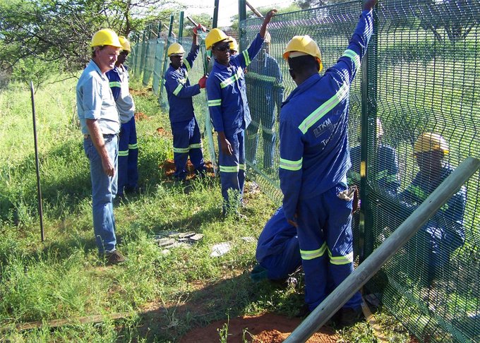 Steel 358 anti-climb security fence panel showing mesh construction