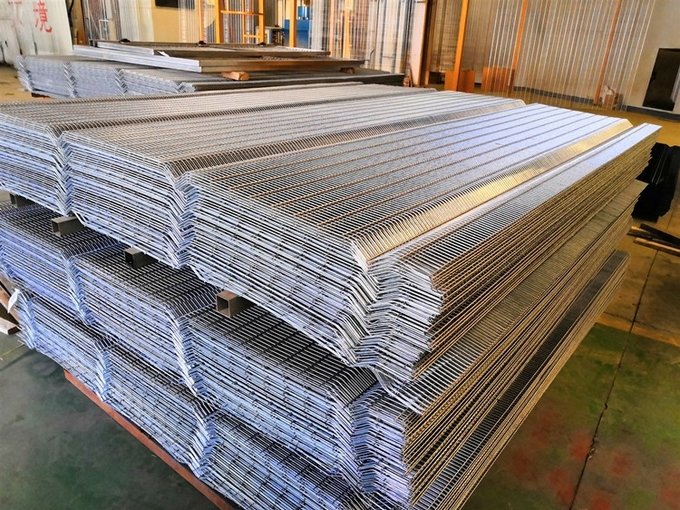 358 anti-climb welded steel mesh fence panel with industrial colour finish