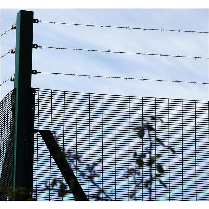 Clear Fence high-security steel fencing product photograph with welded mesh