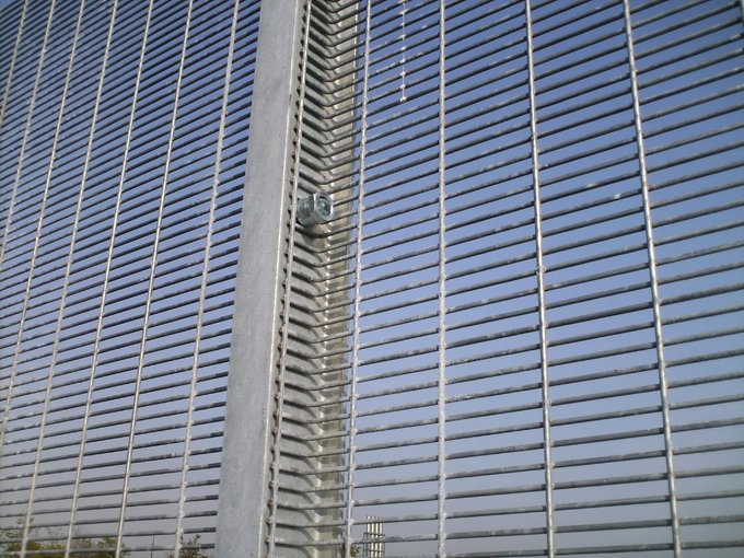Green PVC coated welded 358 security mesh fence product photograph